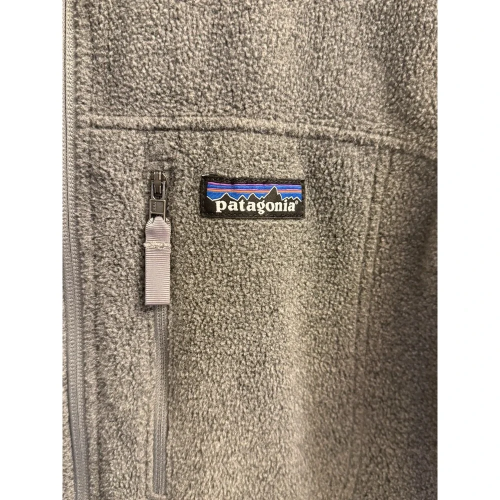 Patagonia Synchilla Fleece Vest Mens Medium Gray Full Zip Outdoor EUC